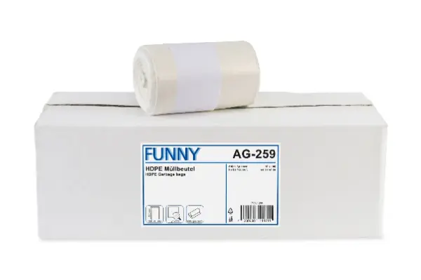 HDPE-Müllbeutel extra (mit Seitenfalten)