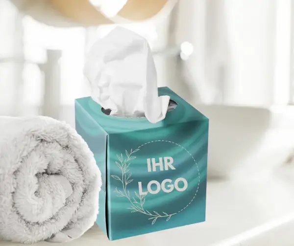 Kosmetiktücher-Box mit Logo