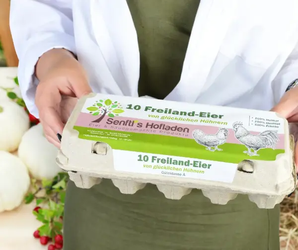 10er-Eierschachteln mit Logo