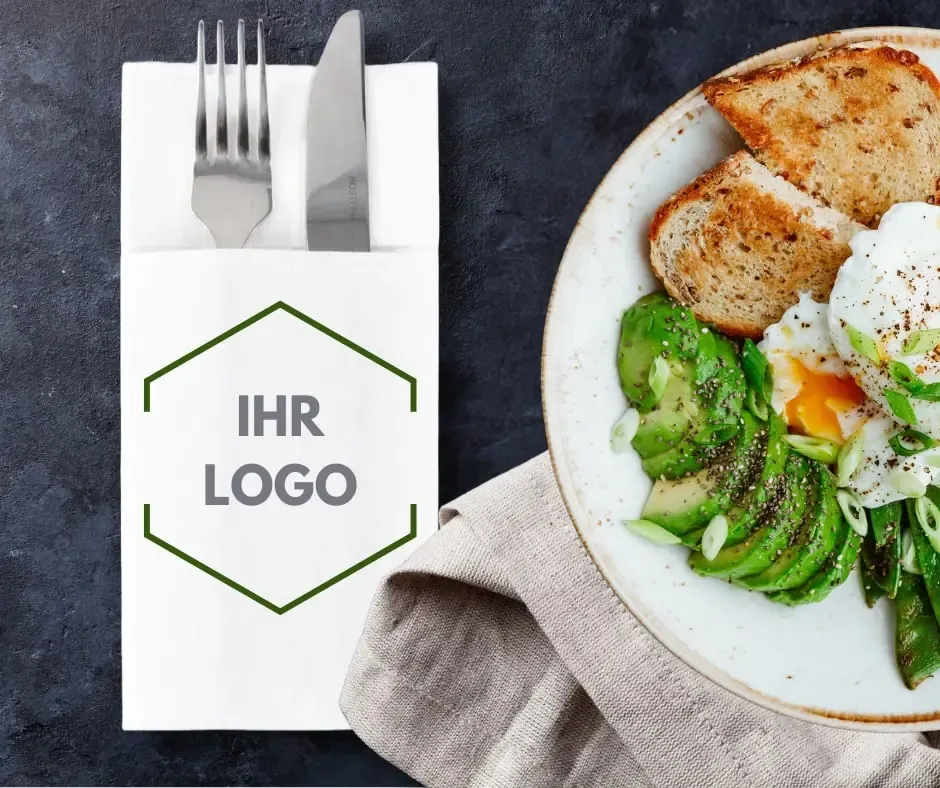 Bestecktasche mit Logo