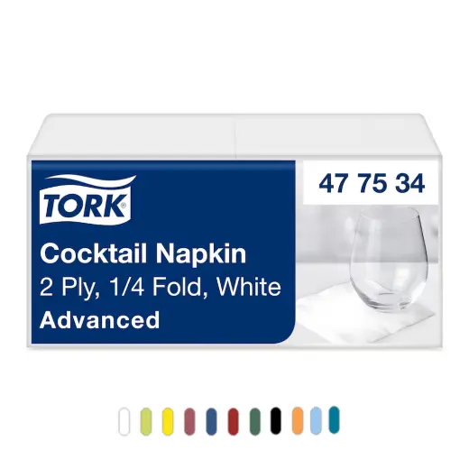 Tork Cocktailservietten 1/4-Falz, 2-lagig
